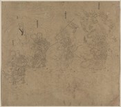 The Four Daoist Saints: Field Marshal Tianpeng, Vice Marshal Tianyou, True Lord Yisheng, True Lord Yousheng and Cang Jie