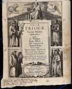 Astrological frontispiece with five astronomers