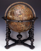 Celestial globe with heraldic constellations