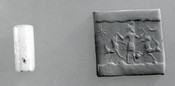 Cylinder Seal with Eight-Pointed Star and Crescent Moon