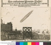 Halley's Comet of 1682 above Nuremburg
