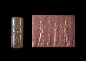Cylinder Seal with Pleiades and Crescent Moon