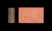 Cylinder Seal with Pleiades, Stars, and Crescent Moon