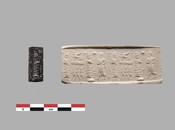 Cylinder Seal with Crescent Moon and Pleiades