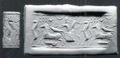 Cylinder Seal with Pleiades, Star, and Crescent Moon