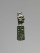 Cylinder Seal with Winged Sun Disc and Lunar Crescent