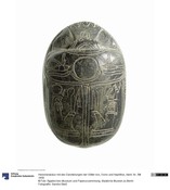 Heart Scarab with depiction of Isis, Osiris and Nephthys