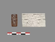 Cylinder Seal with Lunar Crescent and Eight-Pointed Star