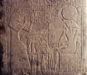 Horemheb adoring Ra-Horakhty(wall relief, fragment)