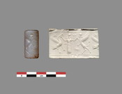 Cylinder Seal with Crescent Moon and Star