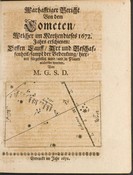 Star map with comet's path
