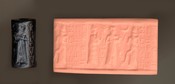 cylinder seal with sun god, crescent