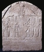 Stela with Amun-Ra, Khonsu, Maat