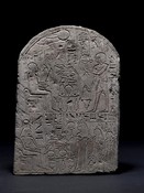 Funerary stela with Khons