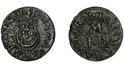 Farthing with moon and seven stars