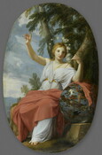 Urania with compass and celestial globe