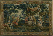 Tapestry with celestial globe